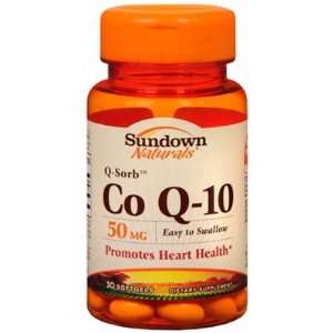  Sundown Naturals  Co Q 10, 50mg, 30 softgels Health 