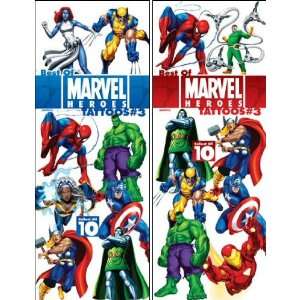    Best of Marvel Comic Heroes 3 Vending Tattoos: Toys & Games