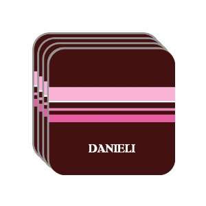 Personal Name Gift   DANIELI Set of 4 Mini Mousepad Coasters (pink 