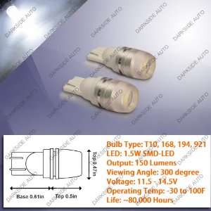  High Power LED Bulbs (300 degree view / 1.5W Lens Top)   Pair (T10 