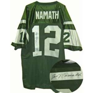  Joe Namath Signed Green New York Jets Jersey: Sports 