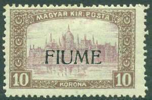 FIUME ITALY HUNGARY 20 OG H F+ VERY NICE GUM $8,700 SCV  