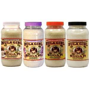 Hula Girl Maui Isle 4 Flavored Sugars Grocery & Gourmet Food