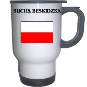  Poland   SUCHA BESKIDZKA White Stainless Steel Mug 