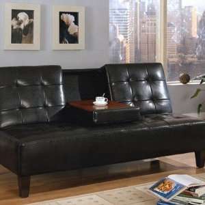   70 in. Convertible Futon Sofa with Flip Tray Furniture & Decor