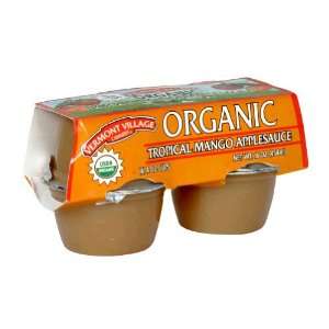 Vermont Village Cannery, Applesauce Cup Mango Org 4Pk, 16 Ounce (12 