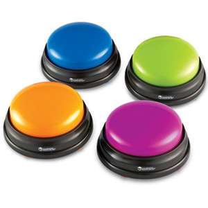 Piece Game Buzzer Set   Push Button Answer Buzzers, Assorted Colors 
