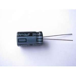  Capacitor 10uf 250V Electrolytic 10 pcs FL, USA 