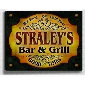  Straleys Bar & Grill 14 x 11 Collectible Stretched 