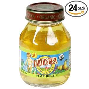 Earths Best Strained Pear Juice, 4 Ounce Units (Pack of 24):  