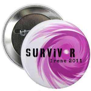  SURVIVOR 2011 Hurricane Irene Pink 2.25 inch Pinback 