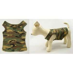  Army Camo Dog Tank top in Green   XLarge: Kitchen & Dining