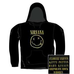   Distribution   Nirvana   Smiley Sweater à capuche noir (S) Music