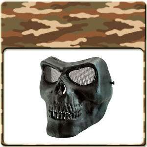 CACIQUE Skull Full Face Paintball Mask Black MK11 01186  