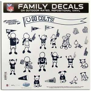 Indianapolis Colts NFL Family Car Decal Set (Large):  