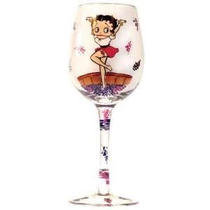 Betty Boop Grape Stomper 15 Oz Wine Glass Westland 