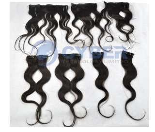 Long Wavy Clip in Remy Human Hair Extension 16 18 20  