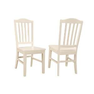   Story Schoolhouse Style Armless Side Chair, Pure White: Home & Kitchen