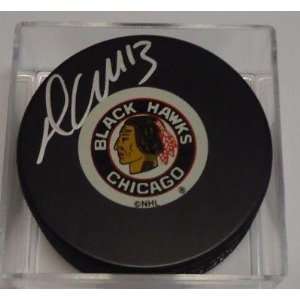 Autographed Daniel Carcillo Hockey Puck   *CHICAGO BLACKHAWKS* COA 5A 