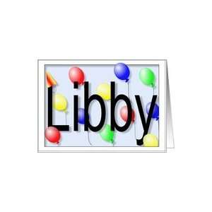  Libbys Birthday Invitation, Party Balloons Card: Toys 