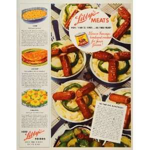  1937 Ad Libbys Foods Vienna Sausages Canned Meat Dish 