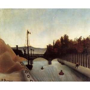   Henri Rousseau   24 x 20 inches   Footbridge at Passy