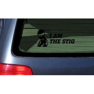  I Am the Stig   Black Vinyl Sticker: Automotive