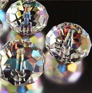 New 1000Pcs 3x4mm Clear Swarovski Crystal Gem Beads AB+  