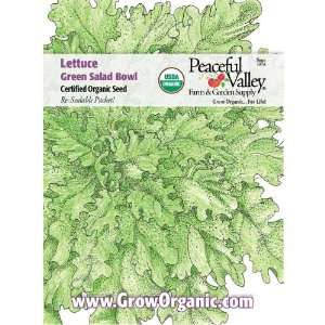  Organic Lettuce Seed Pack, Green Salad Bowl Patio, Lawn & Garden