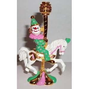   Pewter Painted Clown   Carousel, No Crystal: Everything Else