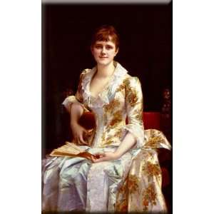 Portrait Of Young Lady 10x16 Streched Canvas Art by Cabanel, Alexandre
