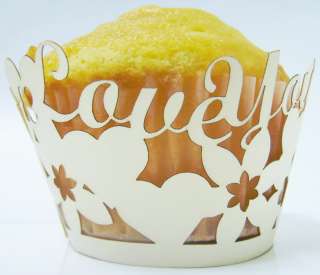 Laser Cut I Love You Mother Cupcake Wrappers(12pc.)  