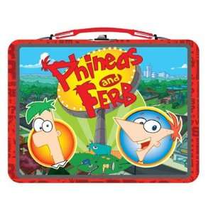  Phineas & Ferb w/ Agent P Perry Platypus Metal Lunch Box 