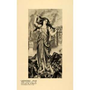  1920 Print Cassandra Painting Women Greek Mythology Art 