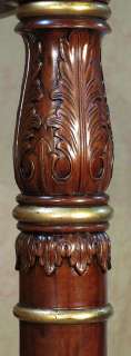 Solid MAHOGANY Ornately Carved King CANOPY BED  