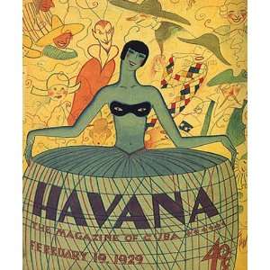 1929 HAVANA CUBA PIERROT GIRL DANCE MAGAZINE COVER SMALL 