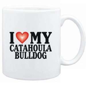    Mug White  I LOVE Catahoula Bulldog  Dogs: Sports & Outdoors