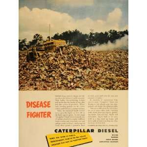  1949 Ad Caterpillar Tractors Diesel Bulldozer City Dump 