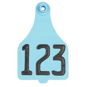     Extra Large Numbered Cattle ID Tags   101 125 Blue