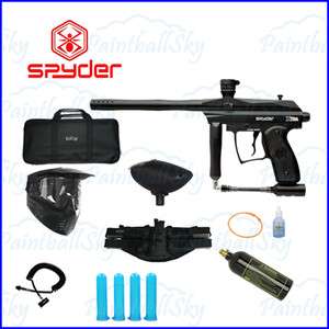 Spyder Xtra Paintball Marker Gun 4+1 Package Set Black with Remote 