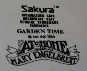 Sakura GARDEN TIME Mary Engelbreit Salad Plates Red  
