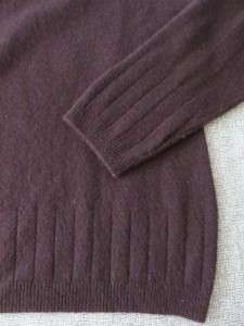 ST JOHN~MARIE GRAY Romantic Chocolate 100% CASHMERE Sweater~Logo Crest 