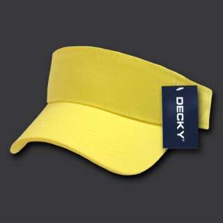 YELLOW GOLF TENNIS SPORTS VISOR VISORS CAP CAPS HAT  