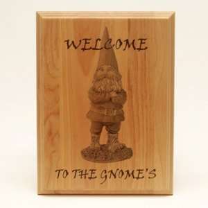  Gnome Engraved Plaque Patio, Lawn & Garden