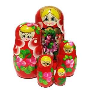  Golden Tiara nesting doll (1 pc) Red 7H * Toys & Games