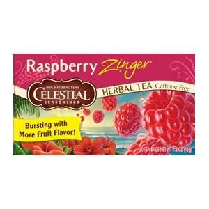 Celestial Seasonings Raspberry Zinger Tea 6 boxes 25bags each