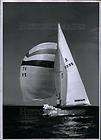 LARGE 1970 Photo St. Francis IV Setting Spinnaker Sail