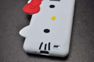 Cute 3D Hello Kitty Back Silicone Cover Case for Samsung Galaxy S2 II 