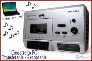 RECORD & TRANSFER CASSETTE TAPES to PC via USB * w/ MIC  