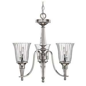  Chandon Collection Sterling Finish Three Light Chandelier 